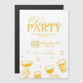 Customizable Dinner Party Invitation Card Magnetische Uitnodiging (Voorkant / Achterkant)