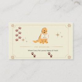 Customizable Dog & Cat Groomer Contact Card | Edit Visitekaartje