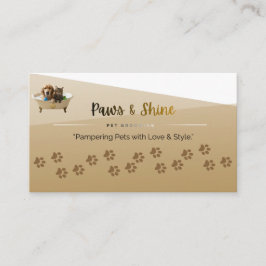 Customizable Dog & Cat Groomer Contact Card | Edit Visitekaartje