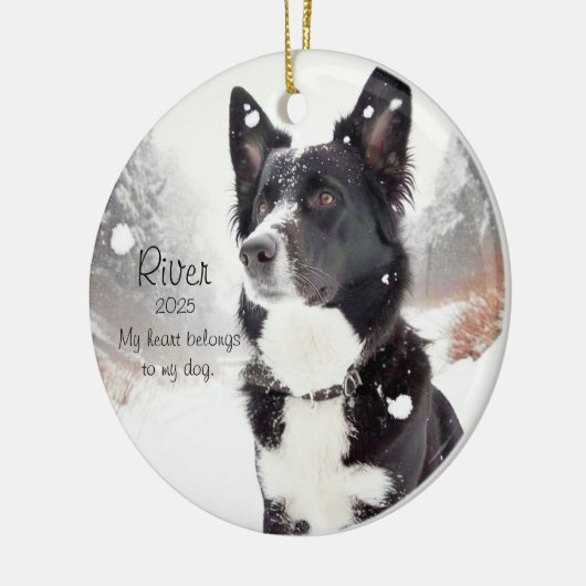 Customizable Dog Lover Heartwarming Dog Saying  Keramisch Ornament (Links)