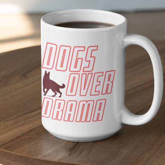 Customizable Dogs Over Drama Koffiemok