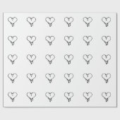 Customizable Dripping Heart Cadeaupapier (Vlak)