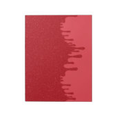 Customizable Dripping Tomato Red Notepad Notitieblok (Linkerzijde)