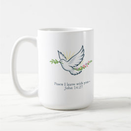 Customizable Easter Dove Mug with Olive Branch Koffiemok