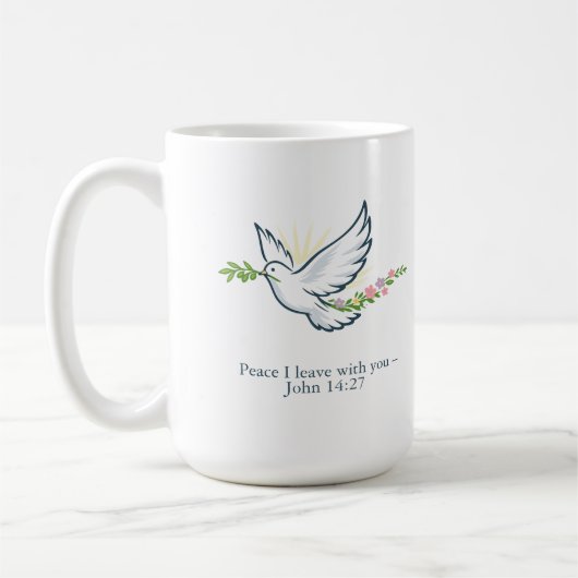 Customizable Easter Dove Mug with Olive Branch Koffiemok (Links)