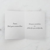 Customizable Eid Mubarak white decorative Greeting Kaart (Binnen)