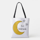 Customizable Eid Tote Bag with Crescent & Stars (Achterkant)