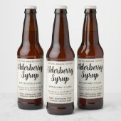 Customizable Elderberry Syrup Label ZEB_02 Bier Etiket (Flessen)