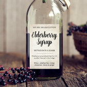 Customizable Elderberry Syrup Label ZEB_02 Wijn Etiket