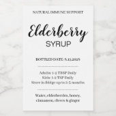 Customizable Elderberry Syrup Label ZEB_03b Wijn Etiket (Enkel label)