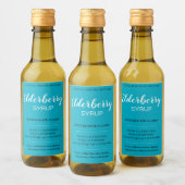 Customizable Elderberry Syrup Label ZEB_03c Wijn Etiket (Flessen)