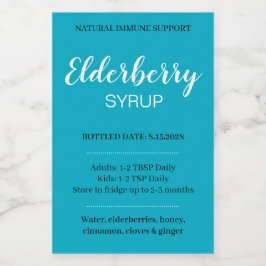 Customizable Elderberry Syrup Label ZEB_03c Wijn Etiket