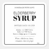 Customizable Elderberry Syrup Label ZEB_04b (Voorkant)