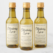 Customizable Elderberry Syrup Label ZEB_05a Wijn Etiket (Flessen)
