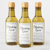 Customizable Elderberry Syrup Label ZEB_05b Wijn Etiket (Flessen)