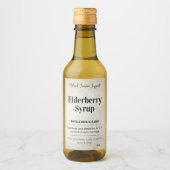 Customizable Elderberry Syrup Label ZEB_06b Wijn Etiket (Voorkant)
