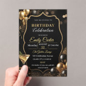 Customizable Elegant Birthday Magnetic Invitation Acryl Uitnodigingen (Insitu (Draagbaar))