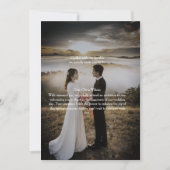 Customizable Elegant Photo Wedding Invitation  Kaart (Voorkant)