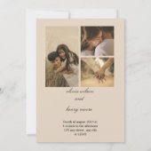 Customizable Elegant Photo Wedding Invitation Kaart (Achterkant)