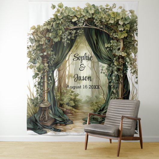  Customizable Enchanted Archway Wedding Backdrop Wandkleed (In situ)