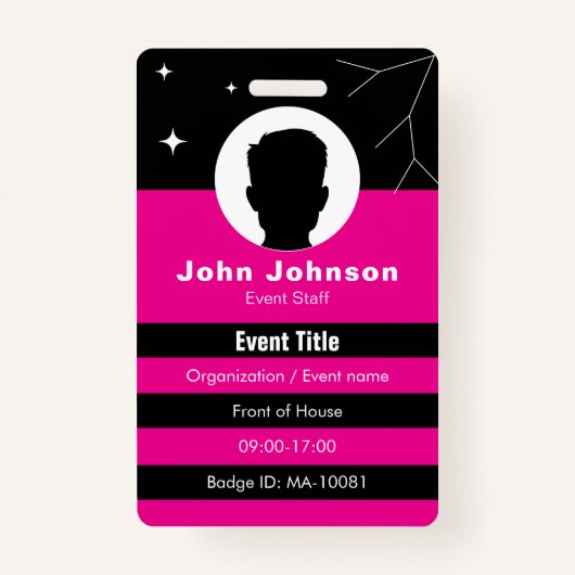Customizable event badge ID (Voorkant)