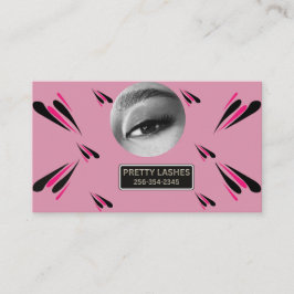 Customizable Eyelash Extension Gold Makeup Card Visitekaartje