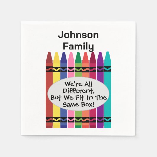 Customizable Family Reunion Napkins Servet (Voorkant)