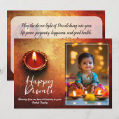 Customizable Festival of Lights & Smiles Kaart (Voorkant / Achterkant)