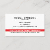 Customizable Fire Department Firefighter Logo Visitekaartje (Achterkant)