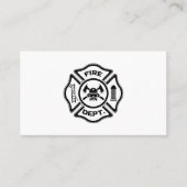 Customizable Fire Department Firefighter Logo Visitekaartje (Voorkant)
