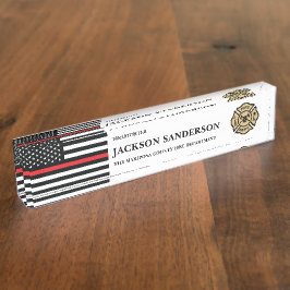 Customizable Firefighter Fire Department Logo Naambordje