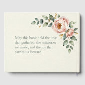 Customizable Floral Wedding Gastenboek (Achterkant)