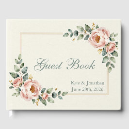 Customizable Floral Wedding Gastenboek