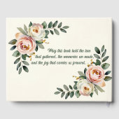 Customizable Floral Wedding Guest Book Gastenboek (Achterkant)