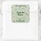 Customizable Flower Candle Label Editable Text (Tas)