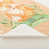 Customizable Fox Baby Blanket Sherpa Deken (3/4)