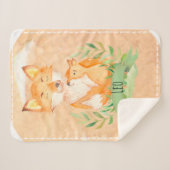 Customizable Fox Baby Blanket Sherpa Deken (Voorkant (horizontaal))