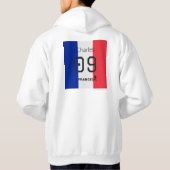 Customizable France Flag Soccer Personalized  Hoodie (Achterkant)