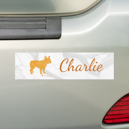 Customizable French Bulldog Pastel - Frenchie Bumpersticker (Op auto)