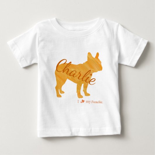Customizable French Bulldog Pastel Orange Frenchie (Voorkant)