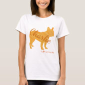 Customizable French Bulldog Pastel Orange Frenchie T-shirt (Voorkant)