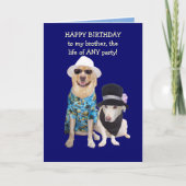 Customizable Funny Dog/Lab Birthday Kaart (Voorkant)