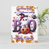 Customizable Funny Halloween card Kaart (Staand voorkant)