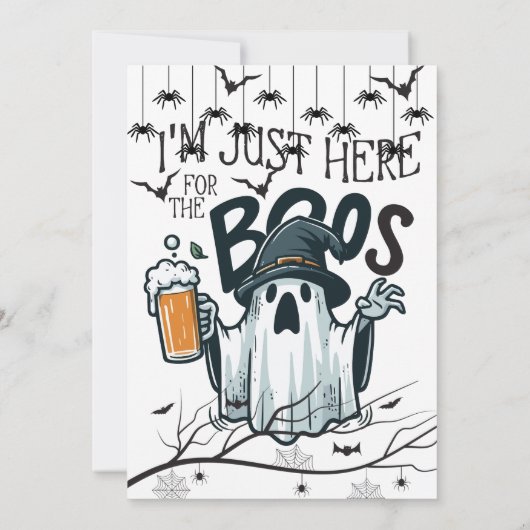 Customizable Funny Halloween card Kaart (Achterkant)
