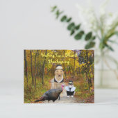 Customizable Funny Thanksgiving Postcard Feestdagenkaart (Staand voorkant)