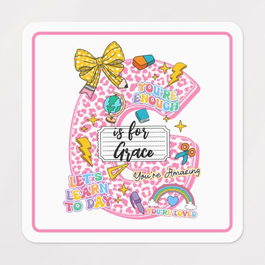 Customizable “G is for” Alphabet Art – Inspiration Labels (Design 2)