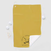 Customizable Golf Towel Featuring Text and Logo Golfhanddoek (Insitu)