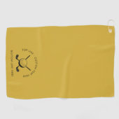 Customizable Golf Towel Featuring Text and Logo Golfhanddoek (Horizontaal)
