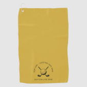 Customizable Golf Towel Featuring Text and Logo Golfhanddoek (Voorkant)