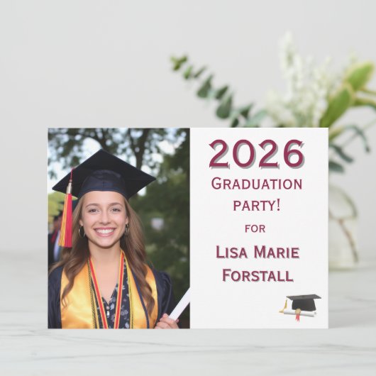 Customizable Graduation  Kaart (Staand voorkant)
